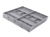 Foldable Expandable Desk Organizer Double Row Multi Level Drawer Organizer Tray for Jewelry Cosmetic V1294-YM0901-3117240180812