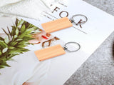 50 Blank Wooden Keychain Rectangular Engraving Key ID Can Be Engraved DIY V1192-AZ-W-23787