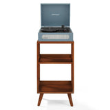 Crosley Voyager Bluetooth Portable Turntable Crosley Asheville Stand Bundle - Washed Blue V398-CR8017BMS-WB4