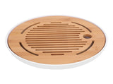 Tea Tray 10 Inch Round Shape Modern Stylish Chinese Kung Fu Tea Serving Tray for Home and Office V1294-YM0901-3118240217511