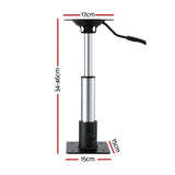 Seamanship Boat Seat Pedestal 34 - 46cm Adjustable Gas Lift 360 Degrees Swivel BS-PED-GL-3446-BK
