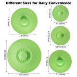 Silicone Bowl Lids,Set of 5 Silicone Food Lids for V1192-AZ-W-31081