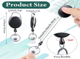 50 Pcs Heavy Duty Retractable Badge Reels Batch ID Badge Holder Retractable Clip Bulk Key Holder V1258-DP02-WO-499