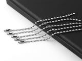 Dog Tag Chain Ball Chain Necklace Bulk, Military Blank Dog Tag Necklace for Men, Beaded Necklace V1189-LWWAL-20260401-06936