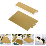 Worgeous 100Pcs Gold Rectangular Paper Cake Serving Trays with Mousse Bottom Plate Cardboard V1189-LWWAL-20260327-03518