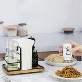 Napkin Holder for Table, Rotating Metal Napkin Holder with Salt and Pepper Shakers, Rotating V1369-AZ3-W-11604