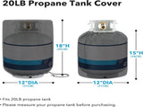 Propane Tank Cover with Side Stable Tabletop Feature for Standard 20lb Tank Cylinder, Waterproof and V1258-DP02-C-511