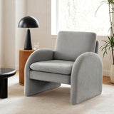 Artiss Armchair Accent Chair Lounge Tub Sofa Couch Curved Arm Seat Boucle Grey UPHO-E-ARM-02-TED-GY