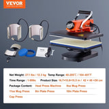 VEVOR Heat Press Machine 12x15in 6in1 Sublimation Transfer T-shirt Plate Mug Cup V952-YTSTHJY121561J3VHV3