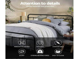 Artiss Bed Frame Metal Bed Frame LEO - Queen MBED-C-LEO-Q-BK