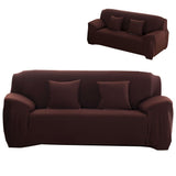 Coffee Color Dustproof Elastic Soft Polyester Sofa Cover Protector Furniture SlipcoversDouble People V1294-YM0901-3117200110012