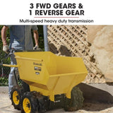 Baumr-AG 6 Wheel Motorised Wheelbarrow Dumper, Briggs & Stratton CR950 Petrol Engine, 500kg Capacity V219-BRWPWRBMRBP92