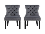 1 Set of 2 Artiss Dining Chairs Grey Velvet UPHO-C-DIN-1061-GYX2