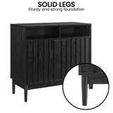 Sarantino Eleni 2-Door Sideboard - Black TBL-751-00-BLK