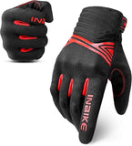 Breathable Mesh Motorcycle Gloves Touchscreen with TPR Palm Pad Hard Knuckle-Red-Large V1164-325744