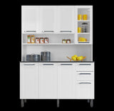 Free Standing White Flat Pack DIY Steel Kitchen Cupboard/Pantry with 8 Doors 2 Drawers - Florenca V1112-6000001768