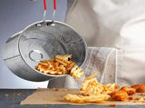 304 Stainless Steel Pasta Strainer Baskets, 3 Pack Noodle Blanching Baskets with Long Removable V1189-LC-RY-00122