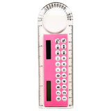 Transparent Ruler Calculator with Magnifier Student Electronics Calculators Attractive,Portable V1366-AZ2-W-25229