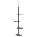 CARLA HOME Floor to Ceiling Cat Tree Tower with Adjustable Height 230-286cm for Indoor Cats V178-36388