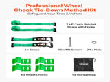 Wheel Chock Tie-Down Kit, Chock-Style Trailer Tie Down Strap, Car Tie Down Kit with Buckle, Break V952-CLJGTJ2LDXKKG5GOH001V0