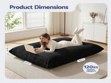 Artiss 3-in-1 Bean Bag Chair for Living Room Convertible Floor Sofa Dark Grey FLOOR-BEAN-3IN1-BK
