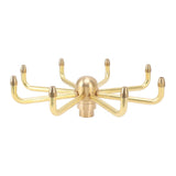 8 Holes Fountain Nozzles Brass Windmill Rotating Fountain Water Spray Head for Rockery Fish Pond V1294-YM0521-3111230049512
