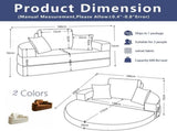 Multifunctional Round convertible Sofa Bed - Orange V1316-W2353P426561