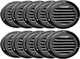 4" Black Soffit Vent Cover with Screen Mesh, 10 Pack Round Metal Air Vent Louver, 5-11/16" Diameter V1258-DP02-C-2144