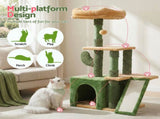 i.Pet Cat Tree Tower 101cm Scratching Post Furniture Scratcher House Green PET-CAT-M101-GN