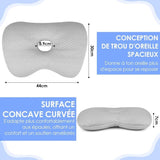 Ear Piercing Cushion Gray, Piercing Pillows with Hole Ear Piercing Pillow with Zipper for Lateral V1237-MS-626-440