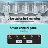 Devanti 12kg Ice Maker Machine w/Self Cleaning Green IM-ZB12H-GN