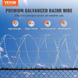 Razor Wires, 98 ft Razor Barbed Wire, 2 Rolls Razor Wire Fencing Razor Fence, Double Spiral Razor V952-JSSWDPCS98YCM0CYFV0