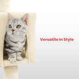 Floofi 97cm Adjustable Base Plush Cat Tree Beige V227-3331641029060