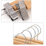 Wooden Hangers Hangers for Clothes Pack of 5 Adjustable Non Slip Clips Grip V1369-AZ3-W-15761
