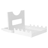 Kitchen Countertop Organizer Stainless Steel Pot Lid Rack White Spoon Rest V1369-AZ3-W-18173