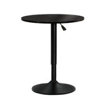 Artiss Bar Table Gas Lift Round Black BA-K-TB304-BK