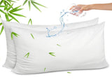 Bamo Cotton Waterproof Pillow Protector, Breathable Pillow Cover, Cooling Pillow Case Protector with V1366-AZ2-W-11166