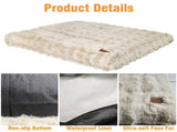 Plush Dog Crate Bed with Non Slip Base and Removable Cover V767-P-XD1836-M-BG