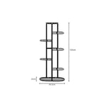 SOGA 7 Tier 8 Pots Black Metal Plant Rack Flowerpot Storage Display Stand Holder Home Garden Decor FPOTH23