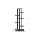 SOGA 7 Tier 8 Pots Black Metal Plant Rack Flowerpot Storage Display Stand Holder Home Garden Decor FPOTH23