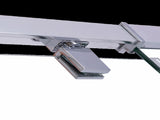 Adjustable Semi Frameless Shower Screen x 195cm Australian Safety Glass V63-828791