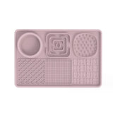 Multi-Functional Slow Feeder Mat for Dogs- Anti-Slip Lick Pad with Multiple Textures Rectangle 2PCS V888-ELOSUNG10443