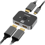 mbeat 8K Bi-directional HDMI 2.1 Switch 2 In 1 Out/1 In 2 Out 8K60Hz resolution, plug-and-play V1202-V2-USMB-MB-HDMI-SW8K21