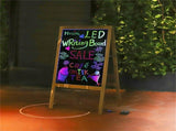 Vintage Neon LED Message Writing Board Stand Pavement Sign Illuminated Erasable V767-ZJJ93-S