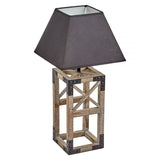 Designer Wooden TABLE LAMP Modern Rustic Geo Industrial Retro Desk Light V563-BR-75048