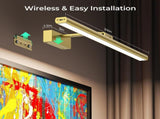 Wireless Picture Lights for Wall, Battery Operated Wall Light for Painting Rechargeable CCT V1171-CB-BOM000970