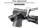 LED Headlamp Rechargeable,100000 Lumens Super Bright Head lamp Zoomable 3 Modes Waterproof Headlight V1366-AZ2-W-10291
