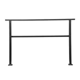 Outdoor Handrails for Steps, 4-5 Step Stair Rail Kit, Black Square Tube with Horizontal Bar, Carbon V952-FGDHGZLSLZFSY0FVPV0