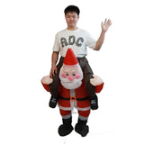 Santa Costume Funny Father Christmas Riding Inflatable Show Party Cosplay Role Playing Props V1294-YM0703-3115230047711