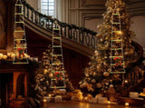 5.58ft Ladder Light with Santa Multifunctional Colourful Energy Saving LED Ladder Xmas Light for V1294-YM0901-3115240087911